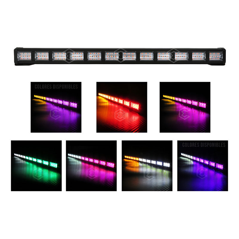 Barra 216 Led 19 Funciones 12 Módulos Bicolor Estrobo 12-24v