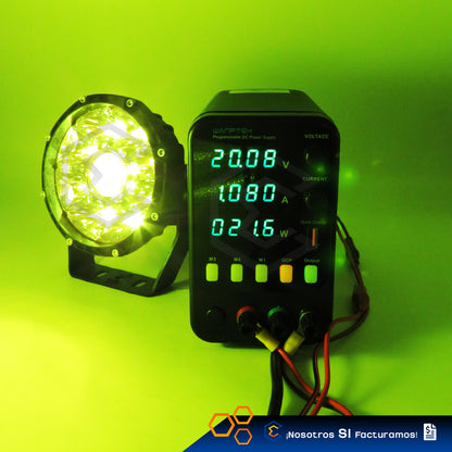 Par De Faros 9 Leds Redondo Con Lupa Luz Fija 5 PuLG 12-24v