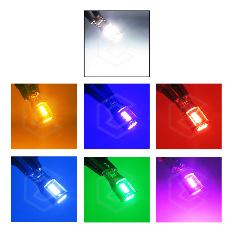 Par De Focos De Pellizco T10 18 Leds Canbus Aluminio 12v