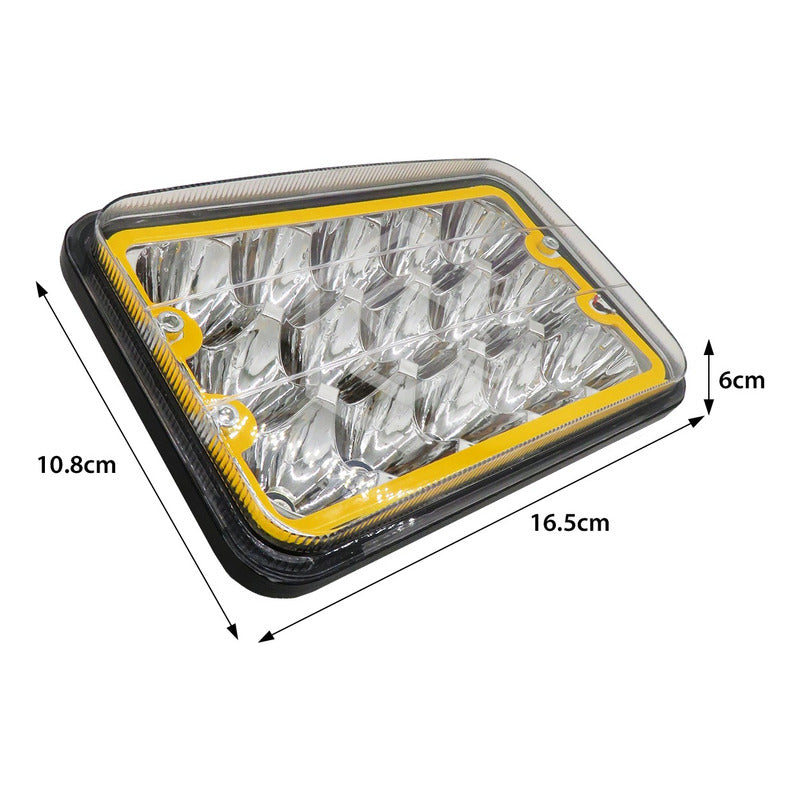 Par Unidad 4x6 99 Led Blanco Aro De Angel  Alta/baja 12/24v