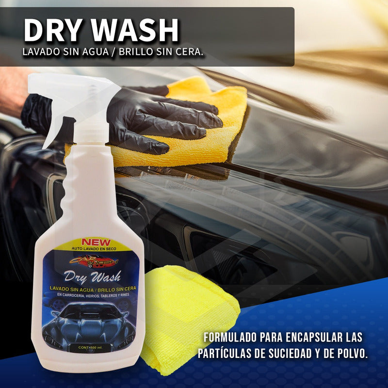 3 Dry Wash Lavado En Seco Carroceria Vidrios Tablero Rines