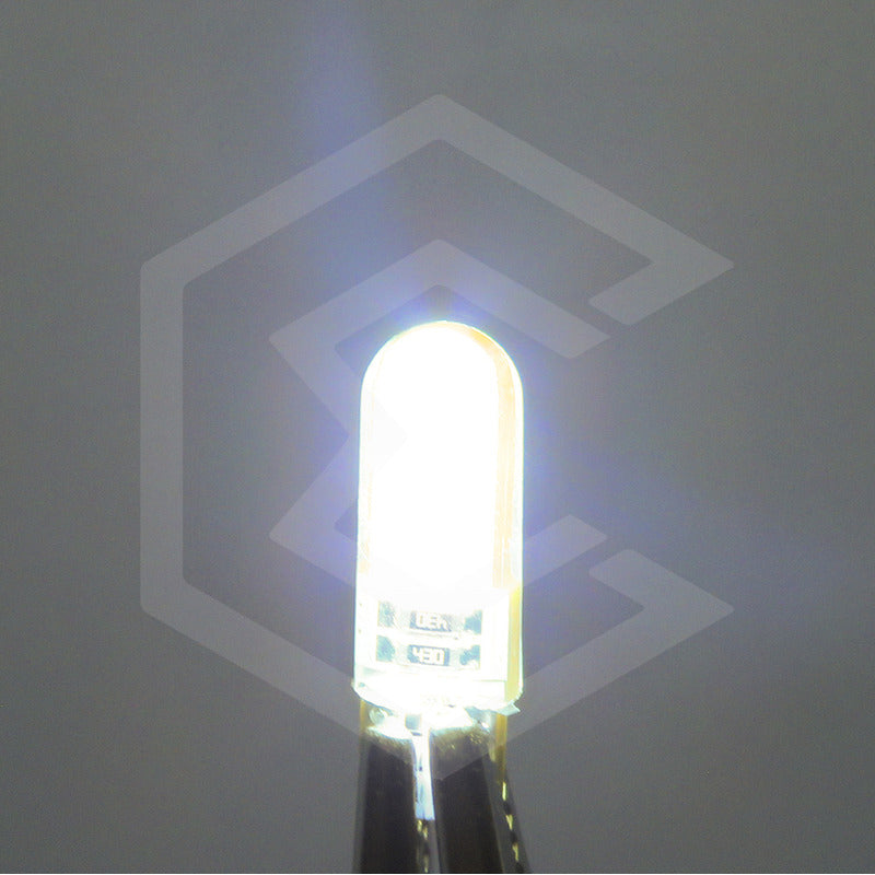 Kit De 10 Focos De Pellizco T10 12 Leds Cob Chip 80 Ma 12v