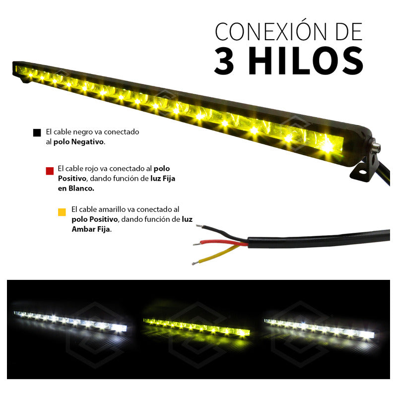 Barra 90 Leds Bicolor 3 Funciones 138.6w 29'' Pulgadas 12v