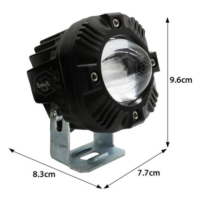 Faros Cuadrado 8 Hiperled C/lupa Rojo Blanco Ambar 12-24v