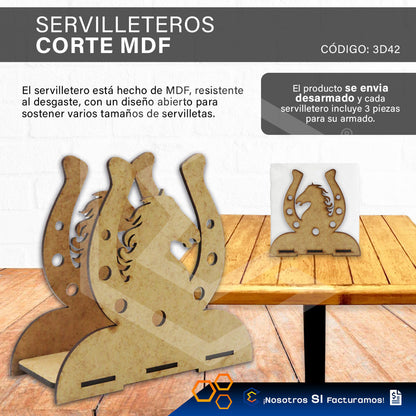Kit 60 Servilletero Vaquero Sombrero Recuerdos 12cm Mdf 3mm