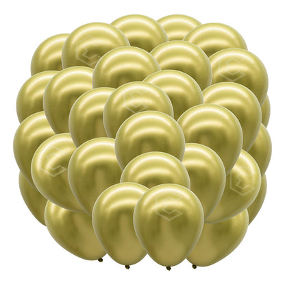 Bolsa 50 Globos Dorado Arena Metalico #10 Fiesta Boda Latex Dorado Arena Metalico