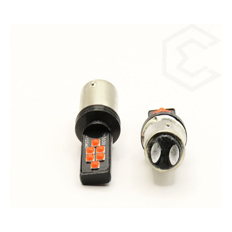 2 Focos 12 Led Canbus Cuarto Stop 12-24v 1156 57 3157  7507