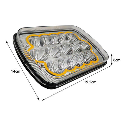 Par Unidad 5x7 108 Led Blanco Aro De Angel Alta/baja 12/24v