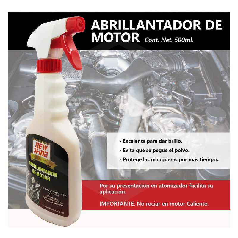 5 Abrillantado Para Motor New Shine Ultra Brillo Protector Rosa Chicle