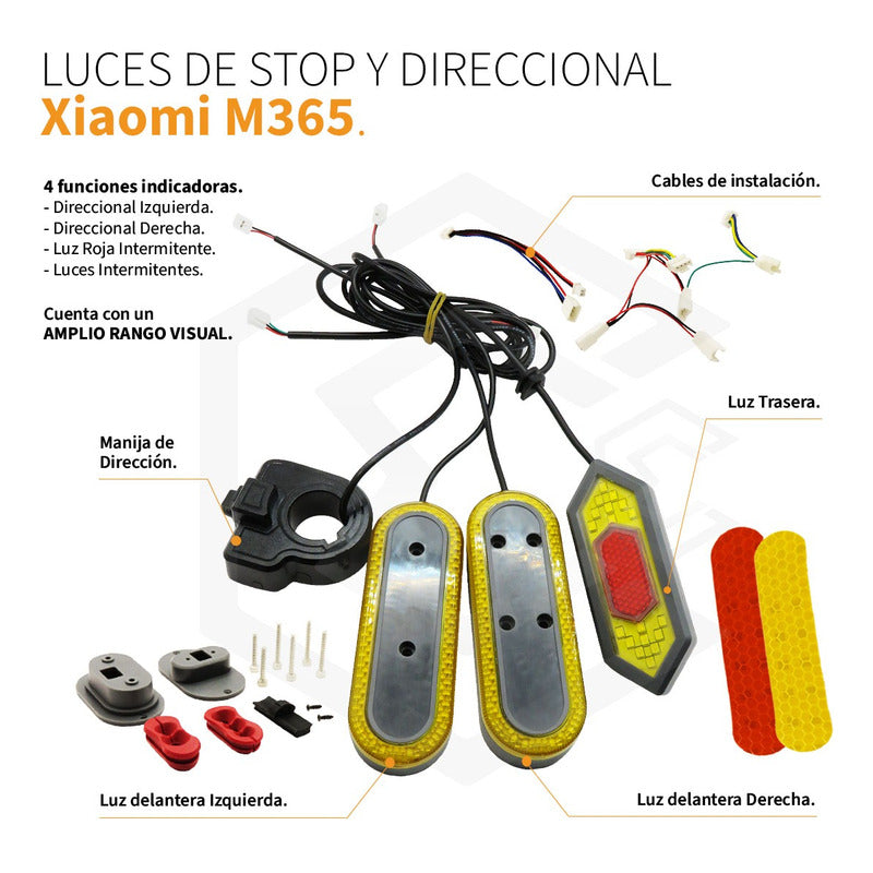 Kit De Luces Stop Direccional Para Scooter Xiaomi M365/pro Color