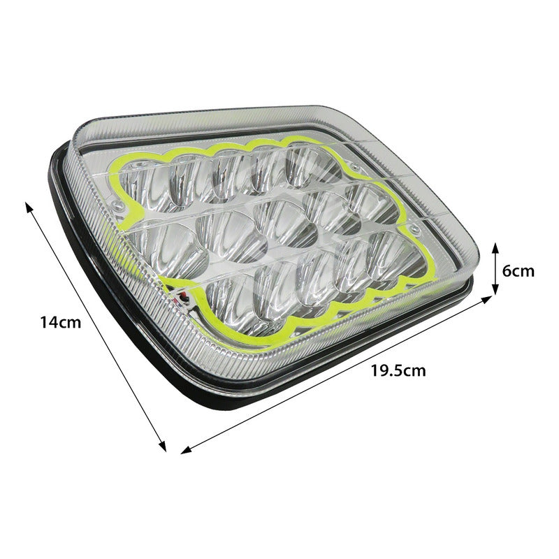 Par Unidad 5x7 108 Led Blanco Aro De Angel Alta/baja 12/24v