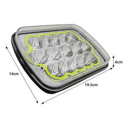 Par Unidad 5x7 108 Led Blanco Aro De Angel Alta/baja 12/24v