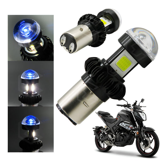 Foco Moto Ba20d 30 Led Cob Alta Y Baja Lupa Blanca 6.5w 12v