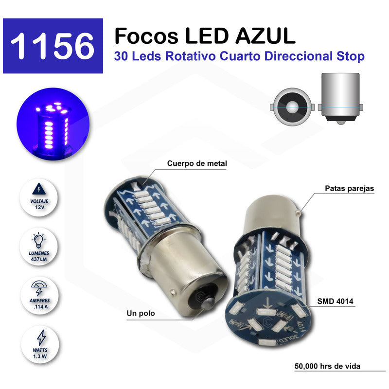 10paresfocos 1156 1157 30 Led Rotativo Estrobo Calaveras 12v