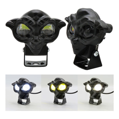 Par Faros 12 Leds 2 Lupas Bicolor Fijo Estrobo Duende 12-24v
