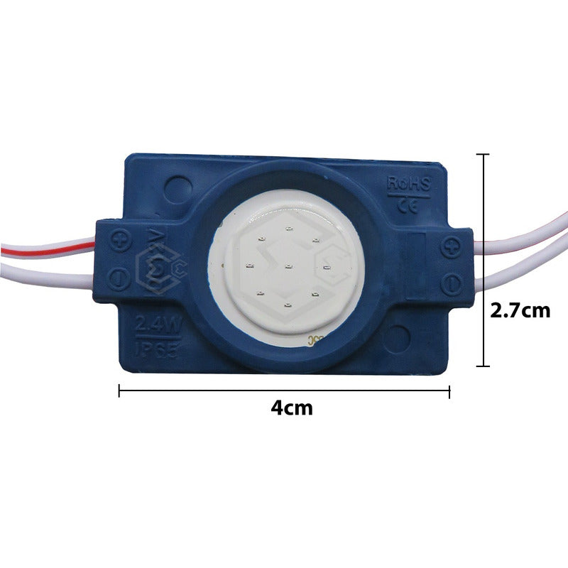 20 Módulos De 9 Led Cob Plasma Redondos Alta Intensidad 12v
