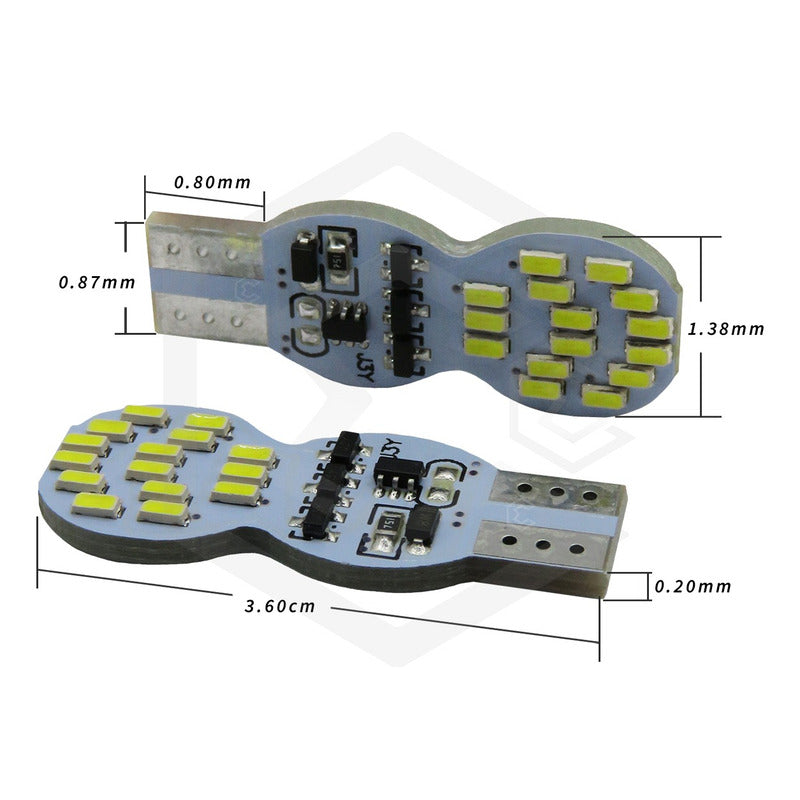 10 Foco De Pellizco T10 30 Led Secuencial Stop Direccional T