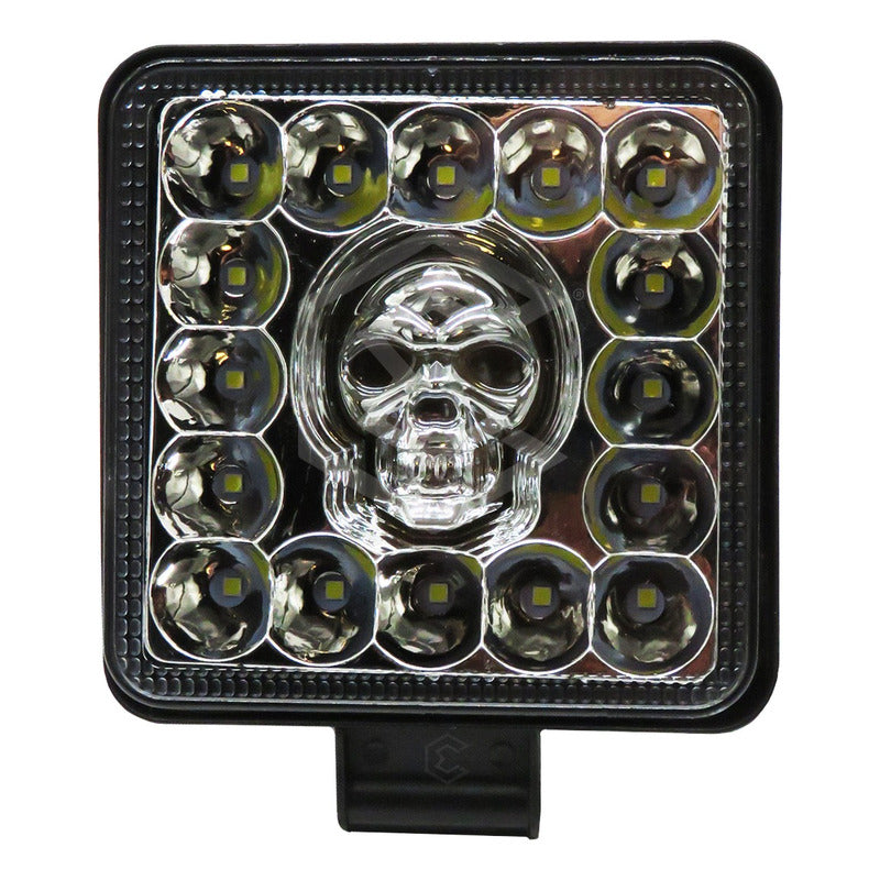 Par De Faros Calavera 26 Leds 4 Funciones Blanco-rgb 12-24v
