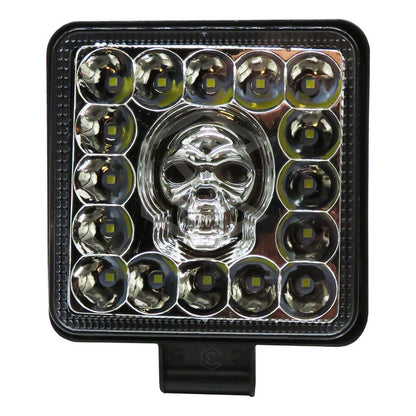 Par De Faros Calavera 26 Leds 4 Funciones Blanco-rgb 12-24v