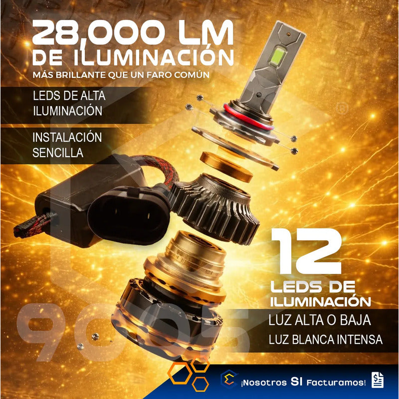 2 Focos Led Canbus Ventilador Alta O Baja 28,000lm 71w 9-36v 9005