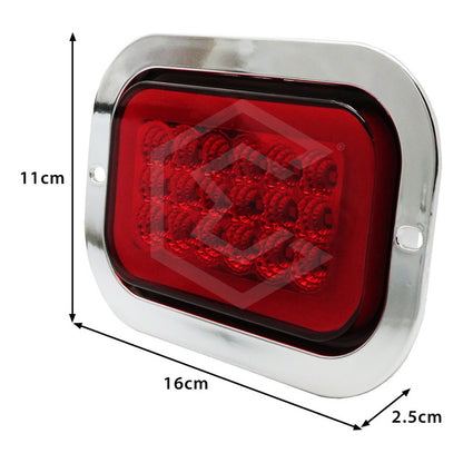 Par Plafón Calavera Rectangular 18led Bicel Cromo Gel 12-24v
