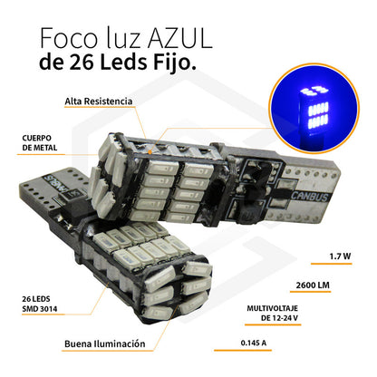 Par De Focos De Pellizco 26 Led Canbus Smd Super Potente 12v