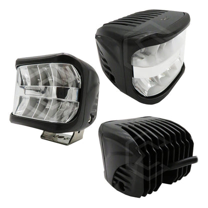 Par Faros Auxiliares Antiniebla 8 Leds Luz Blanca Fija 9-30v