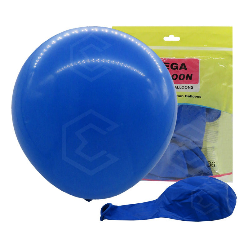 Bolsa 3 Globos Azul Cielo Brillosos #36 Fiestas Bodas Latex Azul Cielo Brilloso