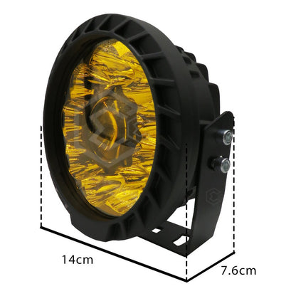 Faros Universales Redondo 5.5'' 10 Led Hiper Lupa 12-24v