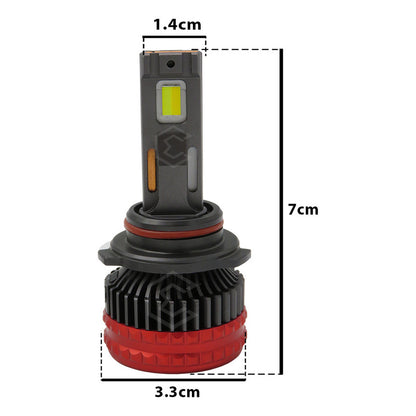 2 Focos 9005 12 Led Csp Bicolor Ventilador Alta Baja 14000lm 9005