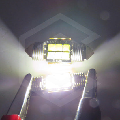 Kit 10 Focos Luz Interior 31 36 39 41 Mm 6 Leds Canbus 12v