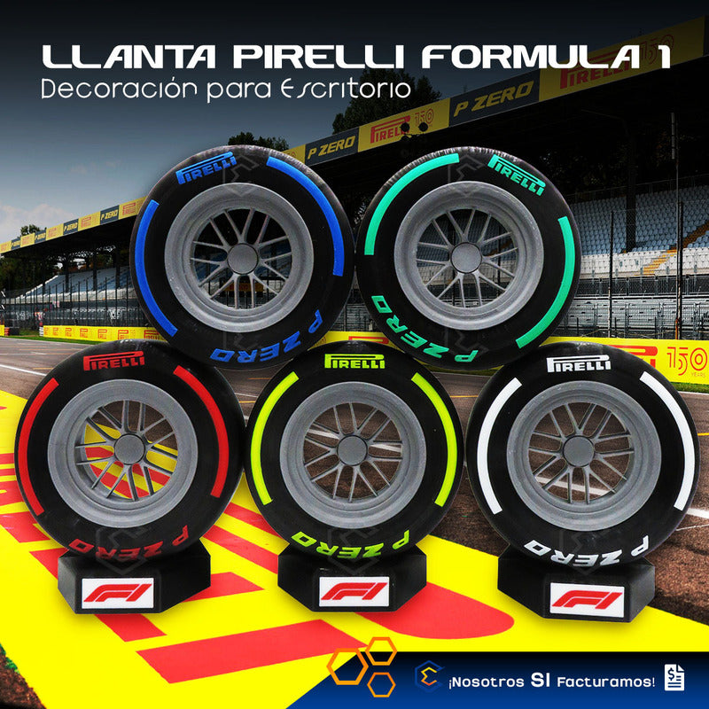 Llanta Fórmula 1 Pirelli P Zero Decorativa 19cm Impresión 3d