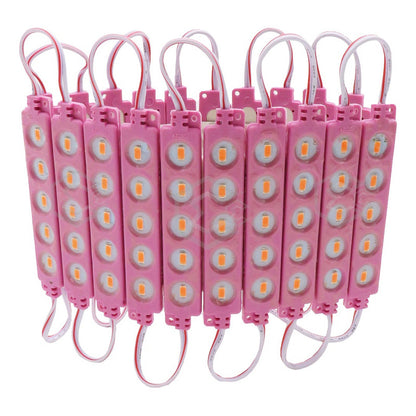 10 Modulos De 5 Leds 5630 Hiper Led Ip65 Contra Agua Color
