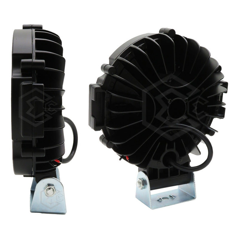 Par Faros Redondo Exploradores 45 Leds Fijo 36,000lm 12-24v
