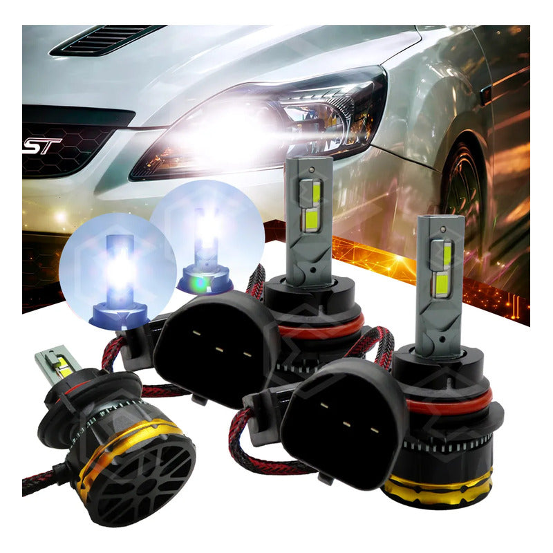 2 Focos Led 9007 Canbus Ventilador Alta Baja 28,000lm 9-36v 9007