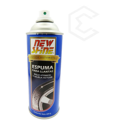 2 Espuma Para Llantas New Shine Renovador De Color Y Brillo Azul Claro