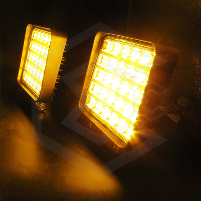 Par De Faros 24 Leds 9-30v 72w Blanco/ambar 5 Funciones