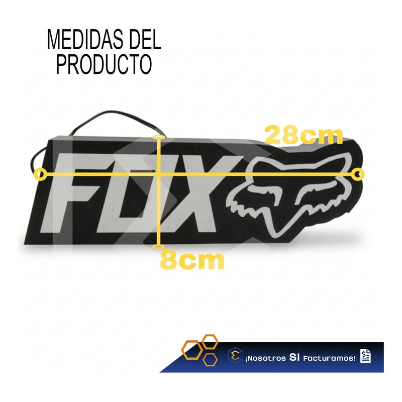 Lampara Led Letrero Fox Escritorio Decoración 28cm 3d Petg Negro