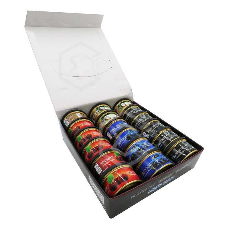 Exhibidor Aromatizantes Carro Varios Aromas 18 Piezas Lata
