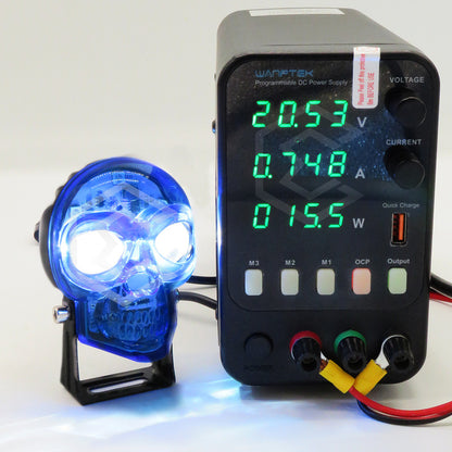 Par Faros 18 Leds 2 Lupas Rgb Calavera 12 Funciones 12-24v
