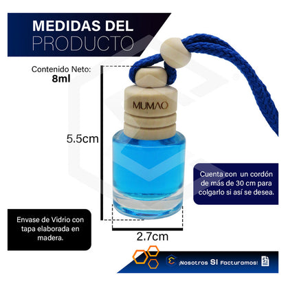 Aromatizante Colgante Botella 8ml Auto Casa Ambiental Mumao