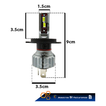 Kit Focos 24 Led H4 Alta Y Baja Plug And Play 10000lm 12-24v H4