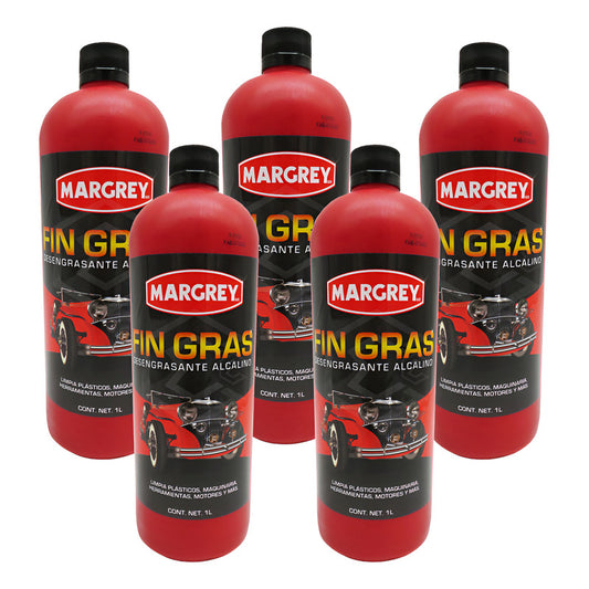 5 Fingras 1lt Limpiador Rines Motor Grasa Tapiceria Margrey