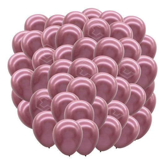 Bolsa 100 Globos Rosa Mate Metalico #5 Fiestas Boda Latex Rosa Mate Metalico