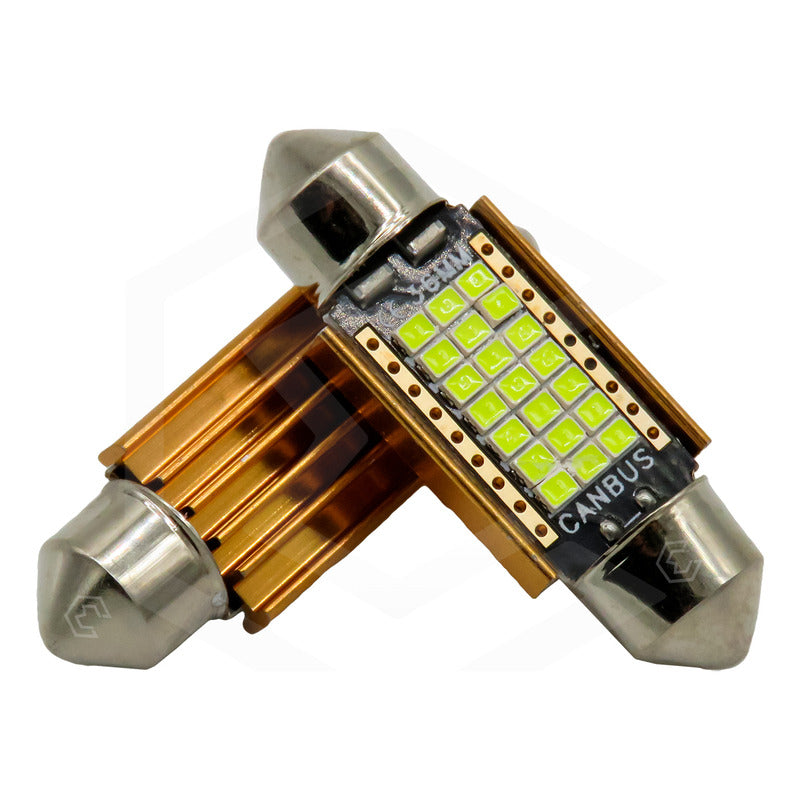 Kit De 10 Focos Interior 27 Leds Canbus 31mm 36mm 39mm 41mm