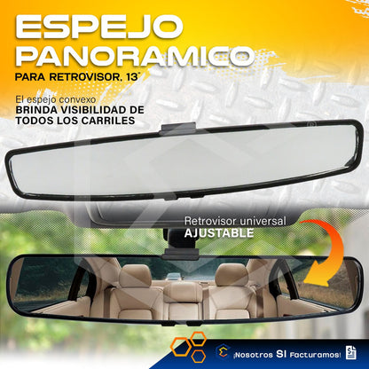 Espejo Panoramico Retrovisor Universal Chico 13'' PuLG 34cm