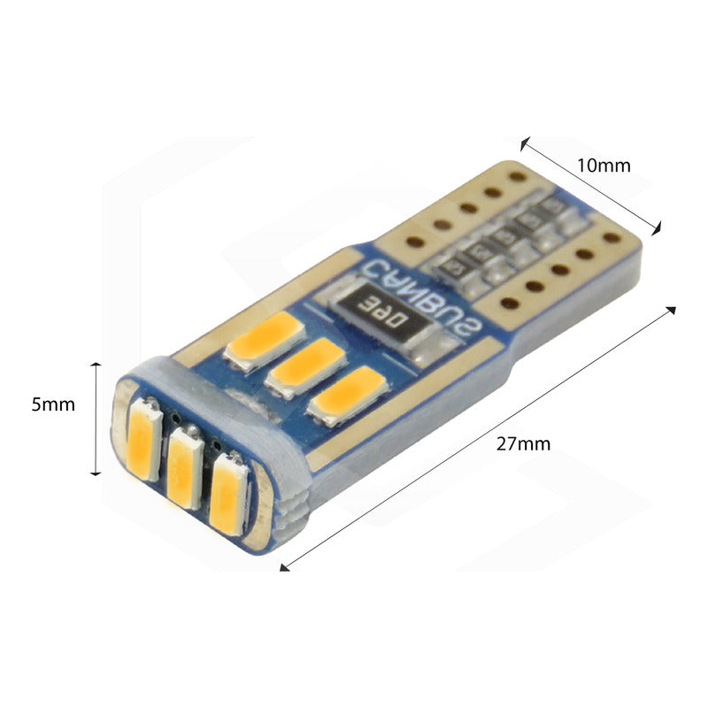 Kit 10 Focos De Pellizco T10 9 Leds Canbus No Error 4014 12v