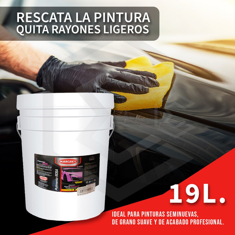 Cubeta Pulimento 19lt Blanco,rojo,rosa Alto Brillo A Elegir