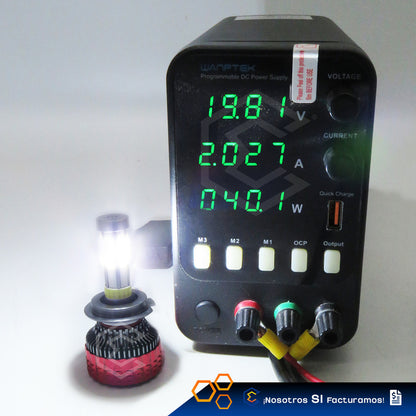 2 Focos Led H7 Ventilador Alta Baja Aro Luz 15,000lm 12-24v H7