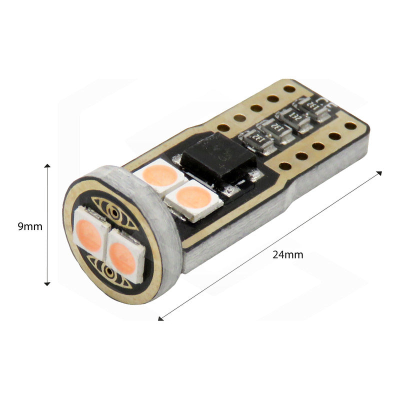 Kit 10 Foco Pellizco T10 Canbus W5w 194 168 2825  No Error 9